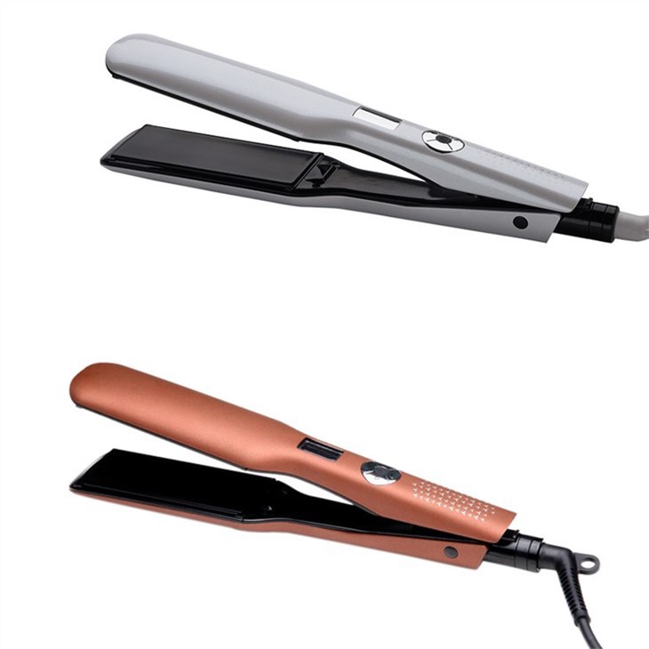 Piastra per capelli con termostato LCD a piastra larga