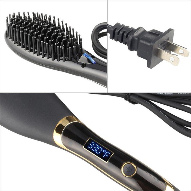 Spazzola elettrica per piastra per capelli ad aria calda